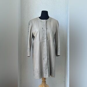 Elie Tahari luxurious genuine leather coat with exclusive details NWOT XL